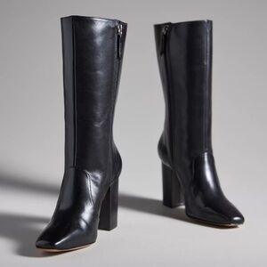 Schutz Camille Bootie Heeled Calf Boot Anthropologie Black Women's Size 8 NEW